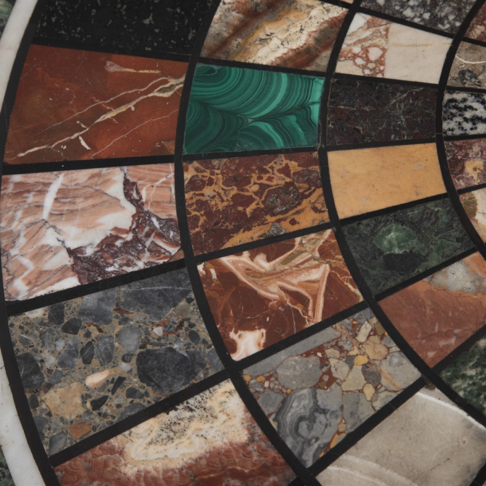 19th Century Specimen Marble and Giltwood Centre Table View VII