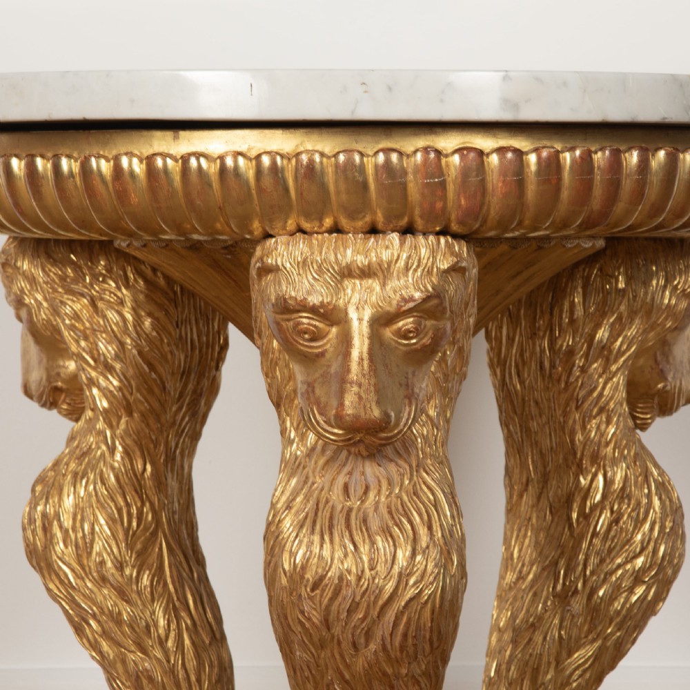 19th Century Specimen Marble and Giltwood Centre Table View XII