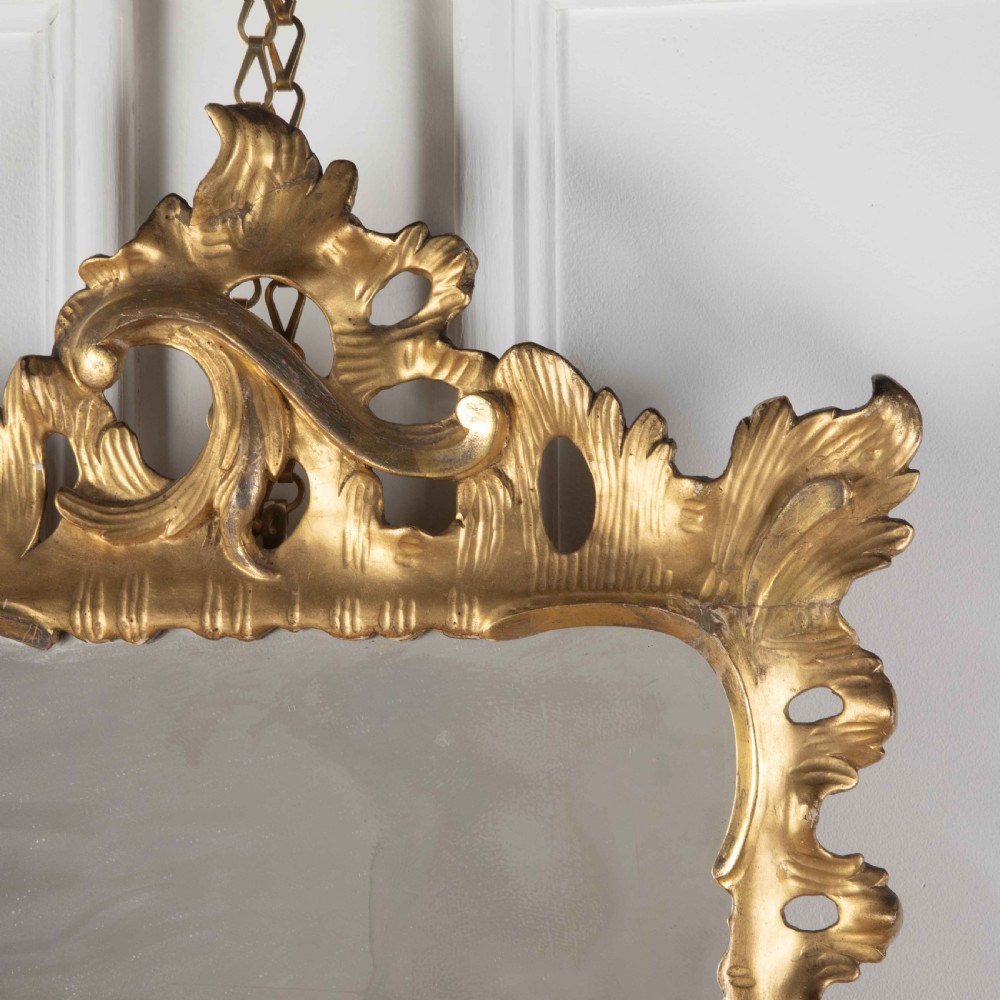 Geo III Carved Giltwood Wall Mirror View IV