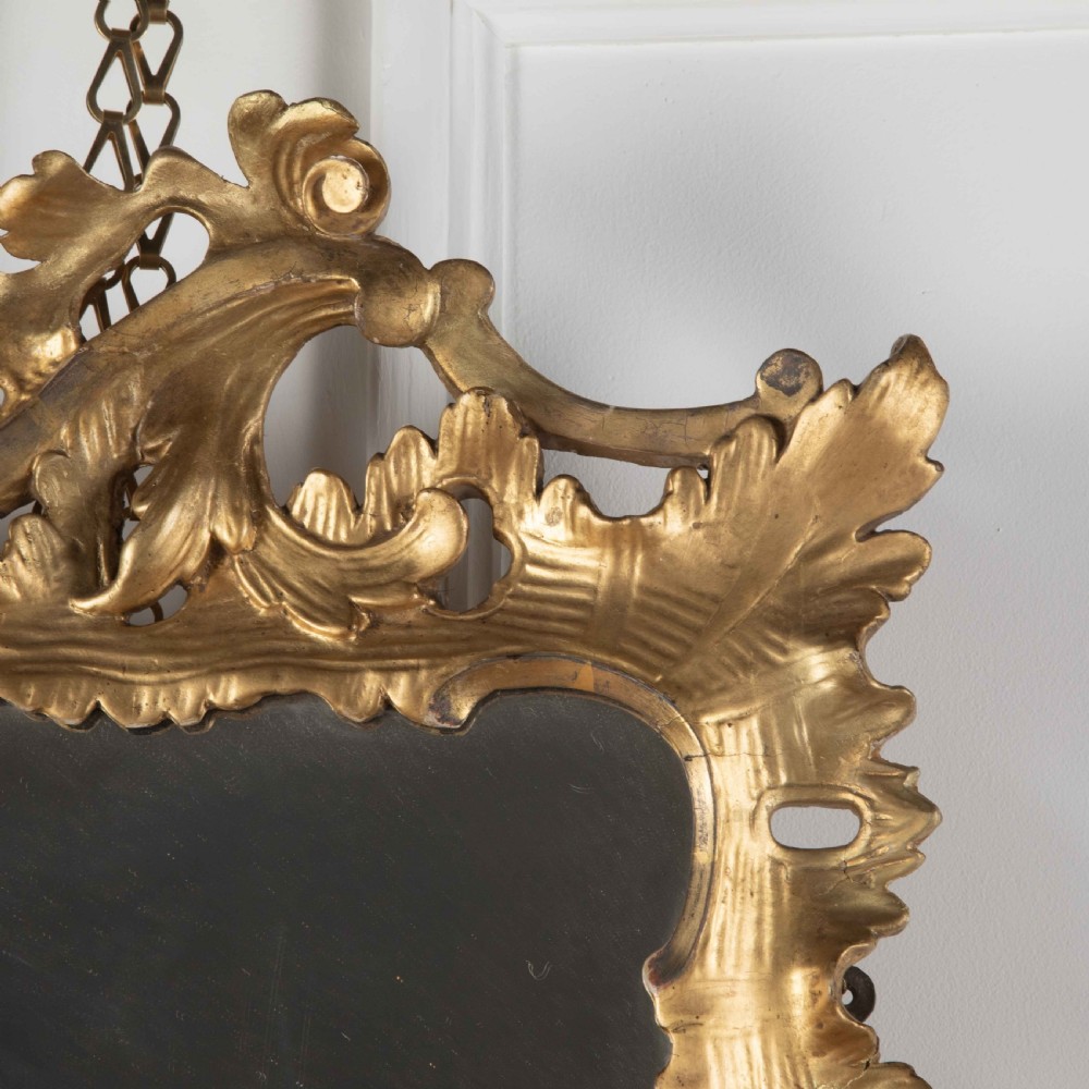 18th Century Carved Giltwood Wall Mirror View III