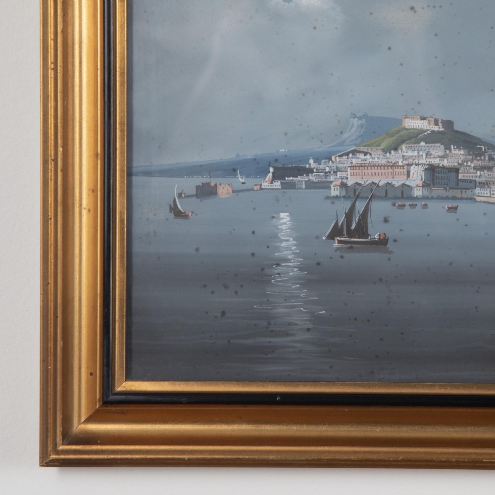Pair of 19th Century Italian Gouaches of Naples View IX