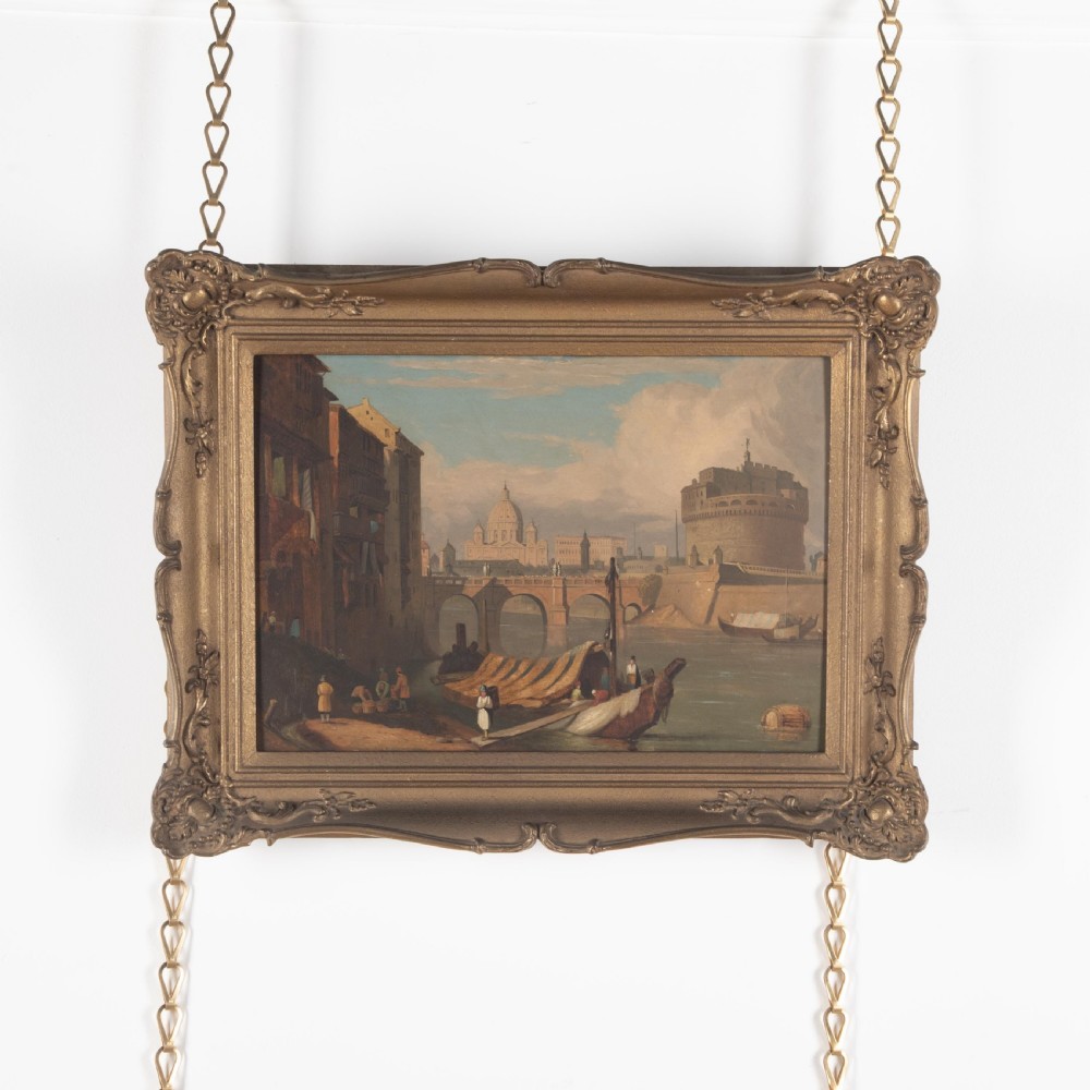 Early 19th Century Oil on panel of Rome