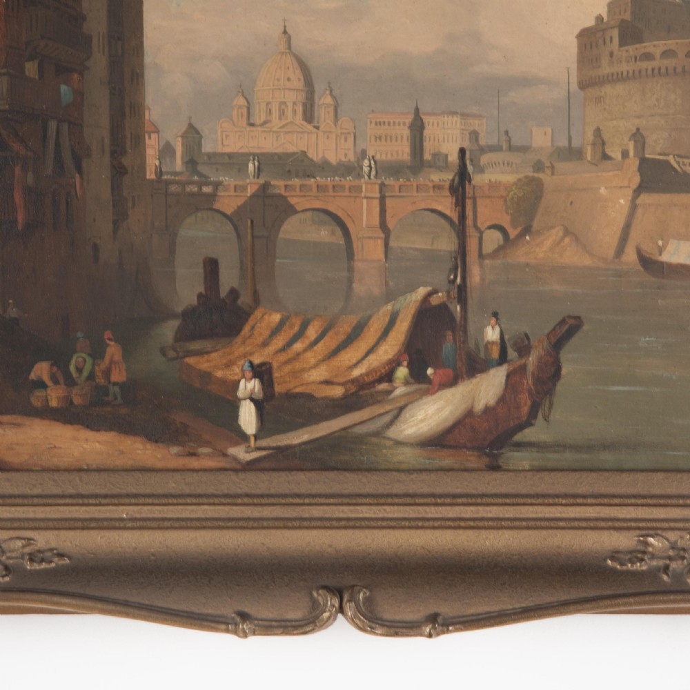 Early 19th Century Oil on panel of Rome View III
