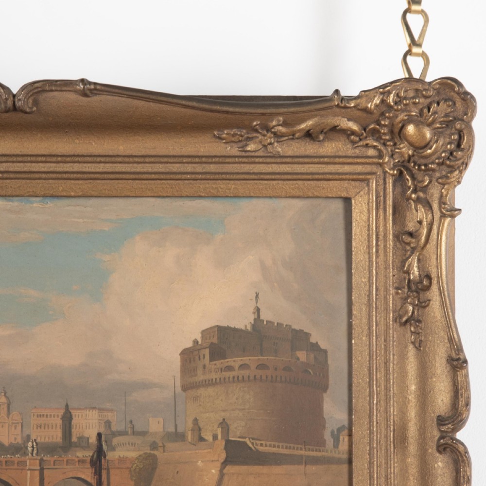Early 19th Century Oil on panel of Rome View IV