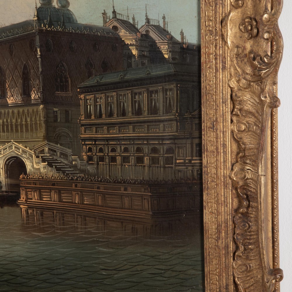 19th Century Oil on Canvas of Venice View V