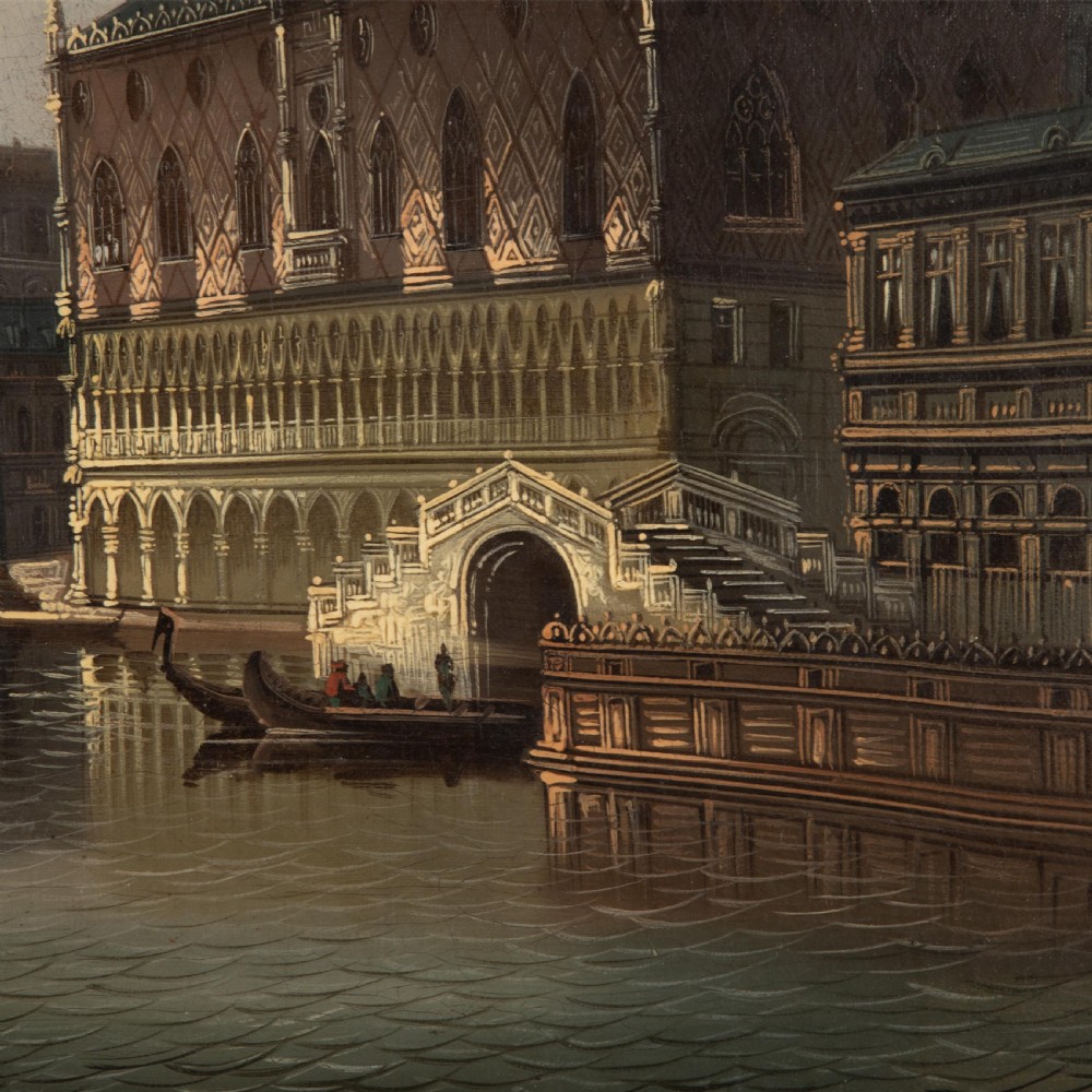 19th Century Oil on Canvas of Venice View VI