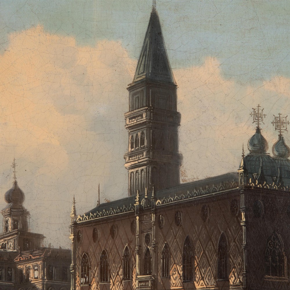 19th Century Oil on Canvas of Venice View VII