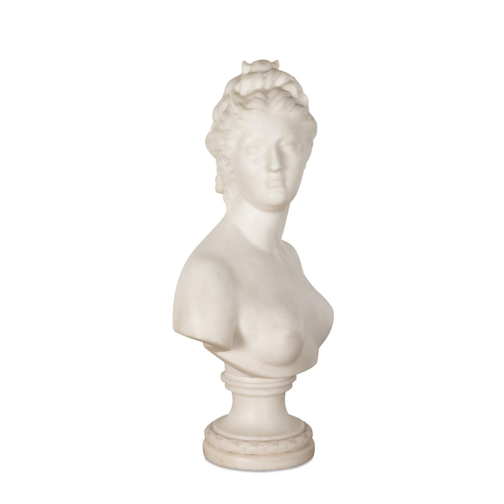 18th Century Marble Bust of Diana by Houdon View II