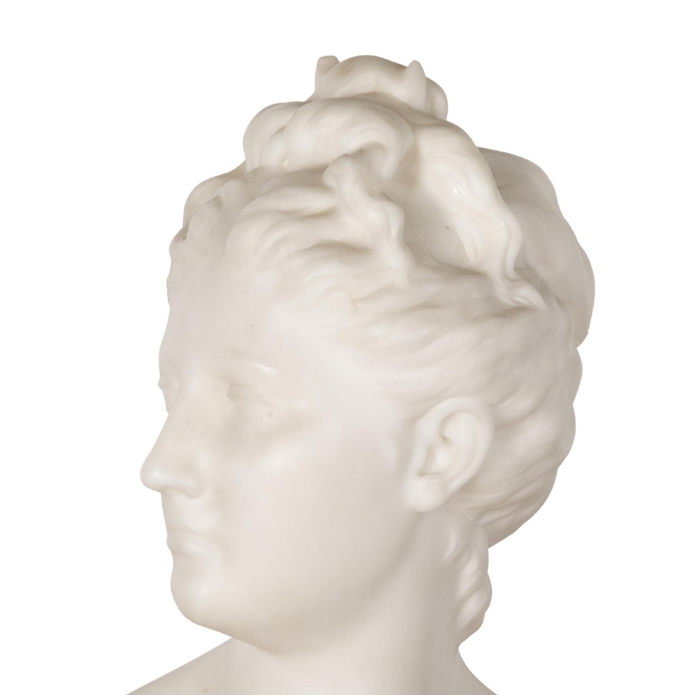 18th Century Marble Bust of Diana by Houdon View VI
