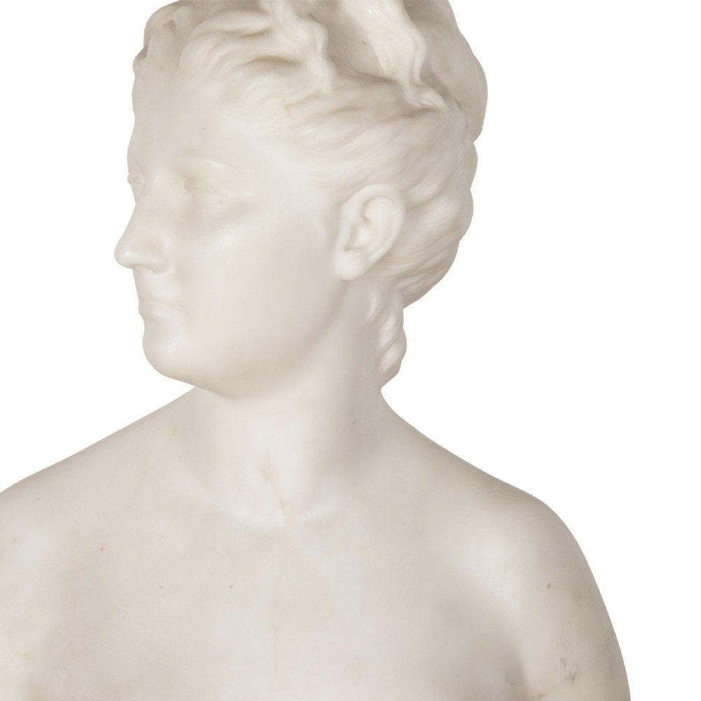 18th Century Marble Bust of Diana by Houdon View VII
