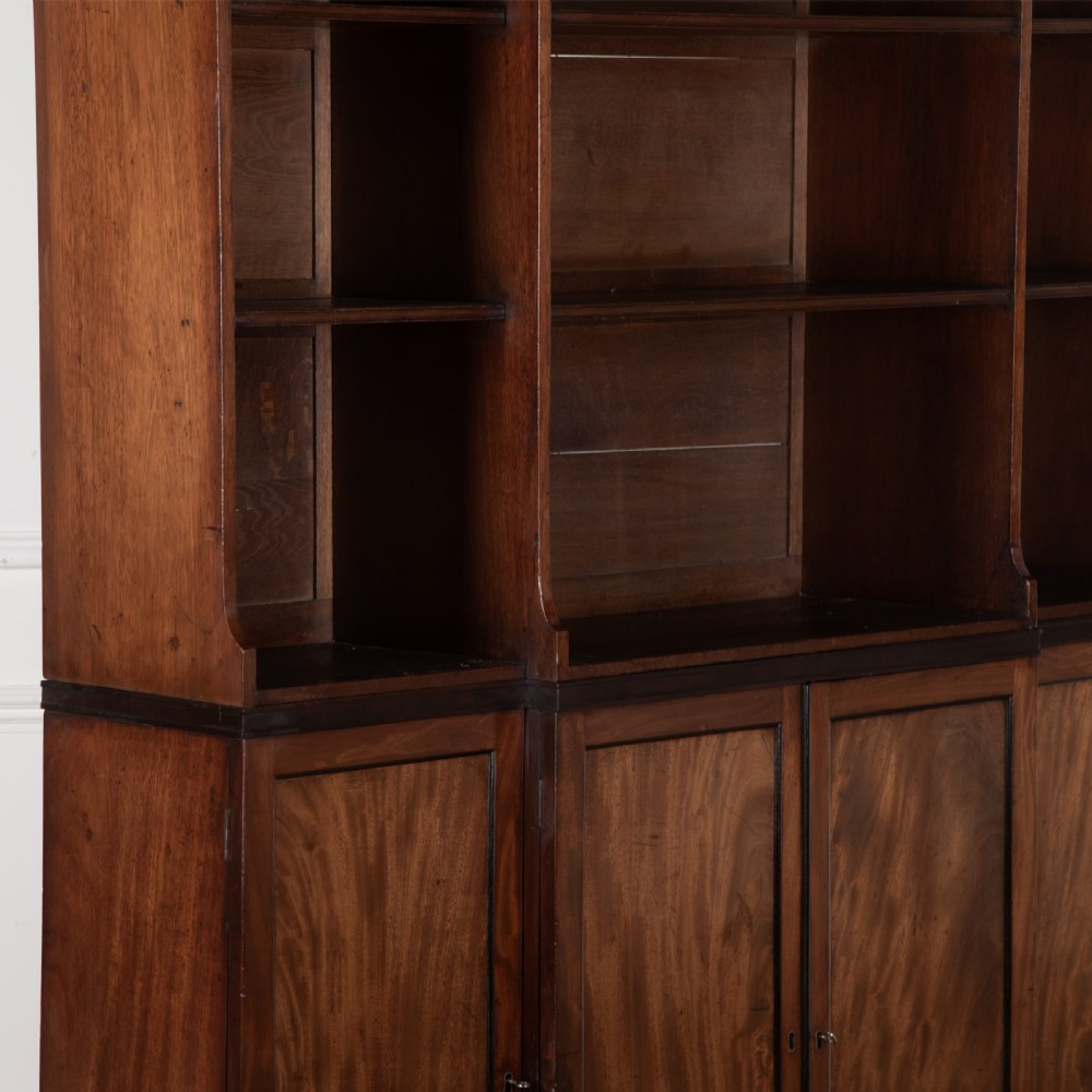 Regency Mahogany Breakfront Bookcase View VII