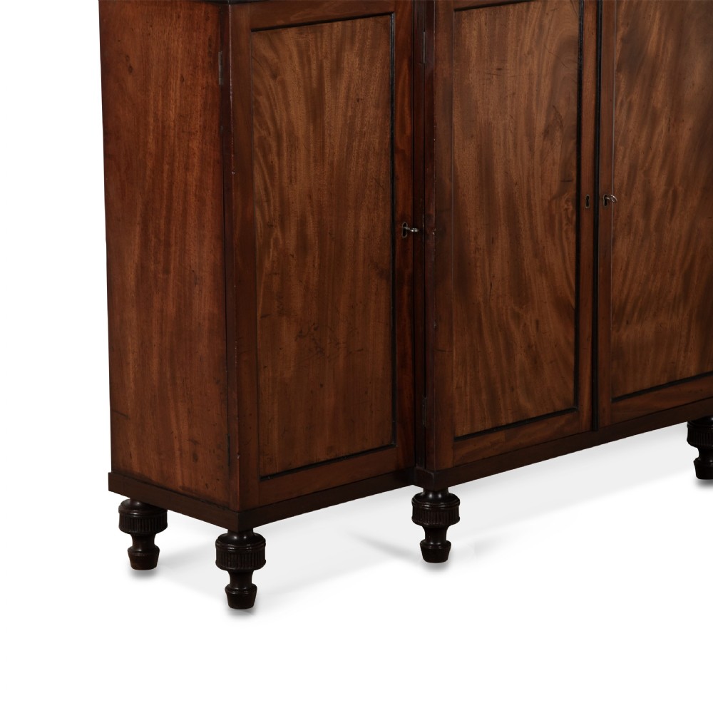 Regency Mahogany Breakfront Bookcase View IX