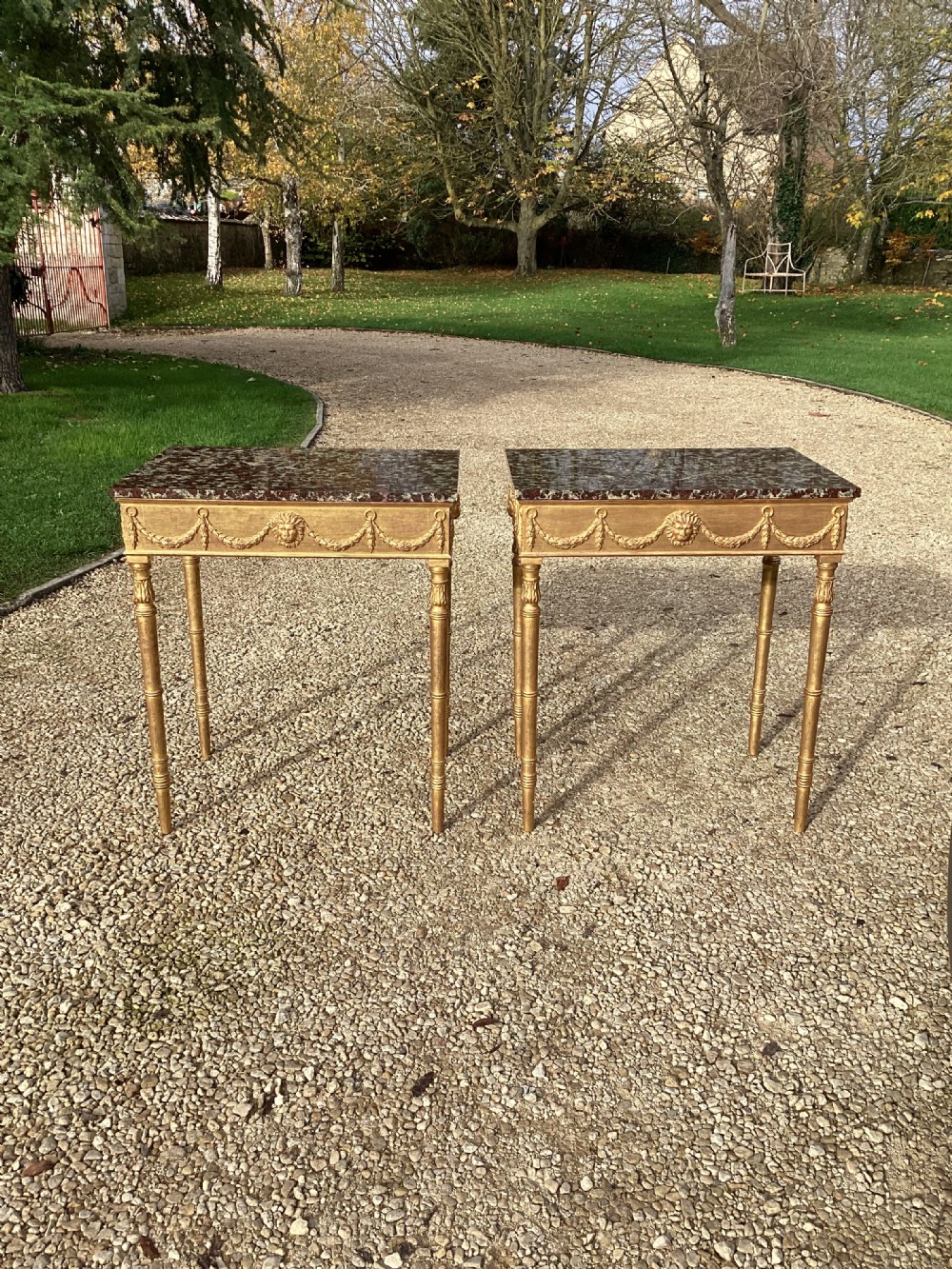 Pair of early C19th Swedish Pier Tables
