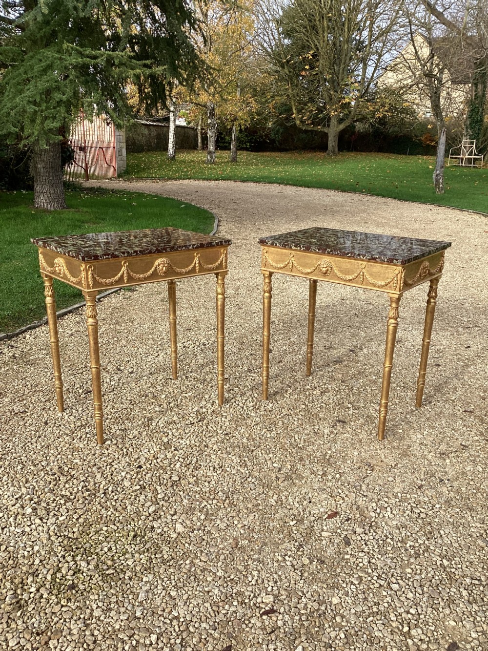 Pair of early C19th Swedish Pier Tables View II