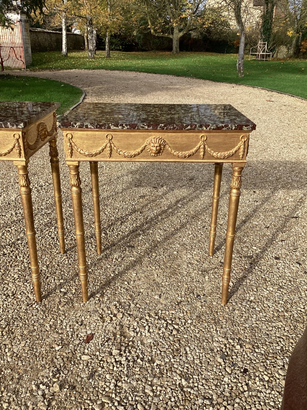 Pair of early C19th Swedish Pier Tables View V