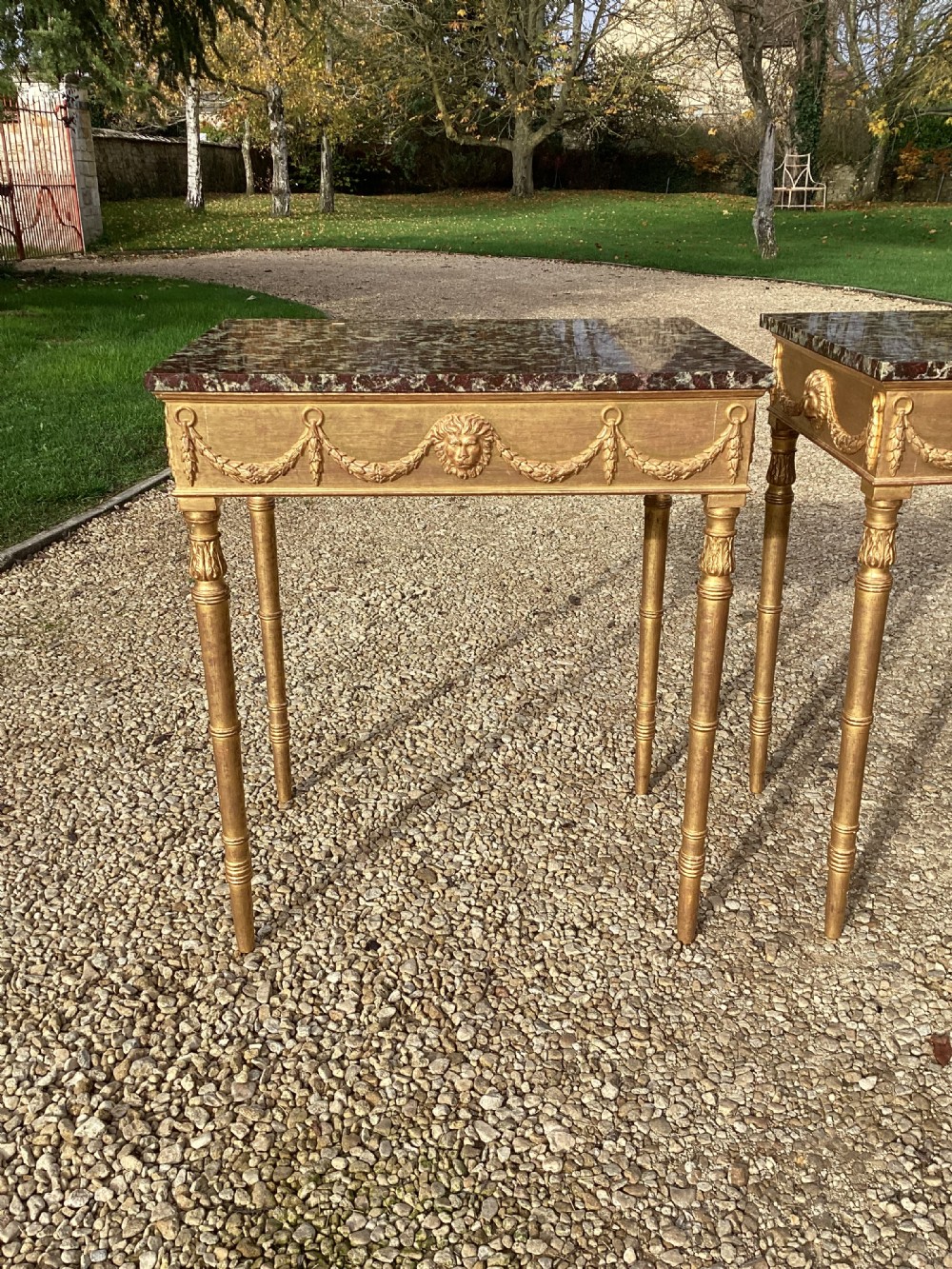 Pair of early C19th Swedish Pier Tables View VI