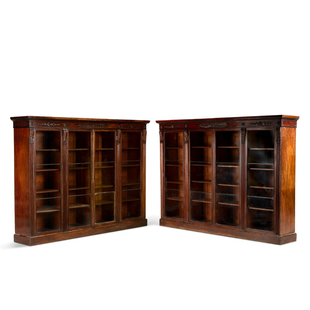Pair of Regency Mahogany Bookcases