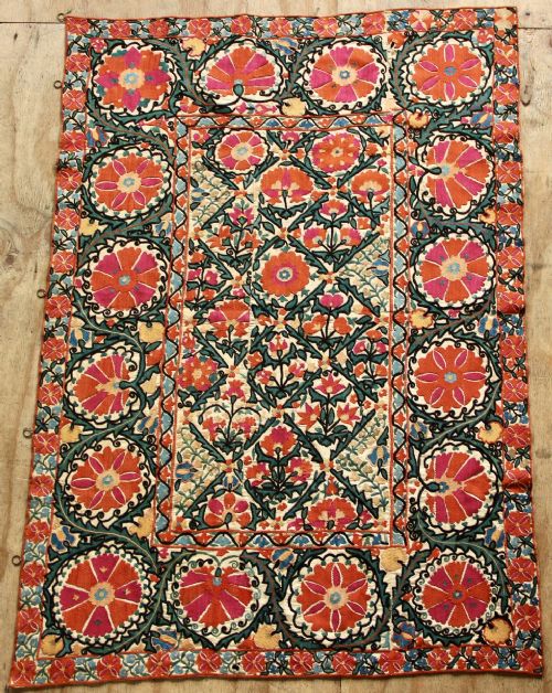 Nim (Small) Uzbek Suzani Circa 1880