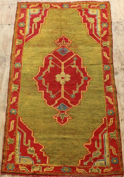 122 X 211cm Antique Oushak Rug