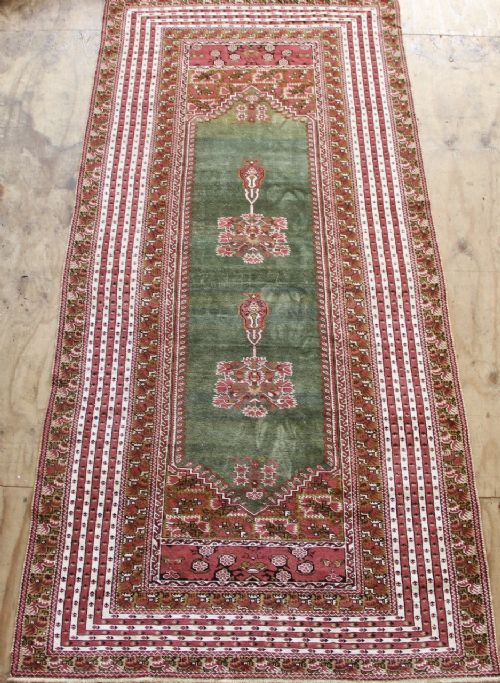 160 X 339cm Antique Ghiordes Carpet Second One of Pair