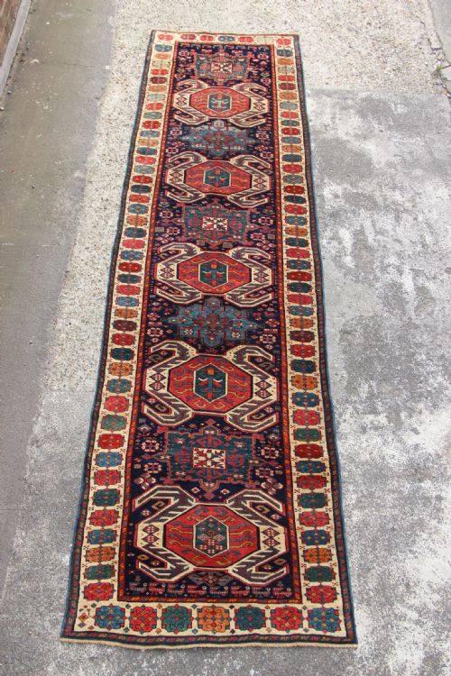 100 X 380 Cm Antique Transcaucasian Runner