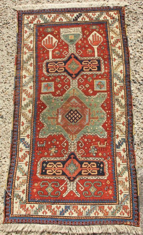 93 X 180cm Exceptional, Early Kazak Prayer Rug