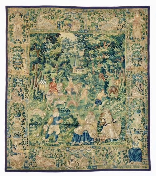 266 X 280cm Early 17th Century Game Park Tapestry