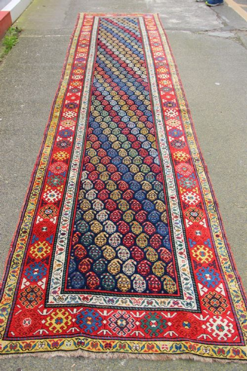 101 X 452cm Antique Genje Caucasian Runner