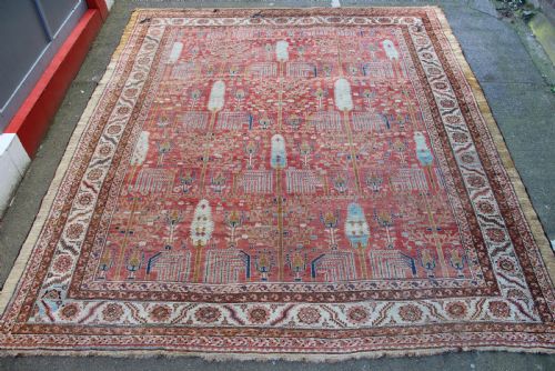 380 X 419cm Magnificent Bakshiash Carpet, Woollen Foundation