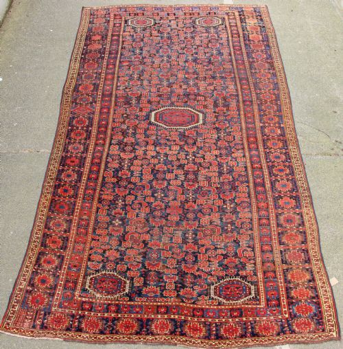 217 X 435cm Antique Beshir Turkoman Gallery Carpet