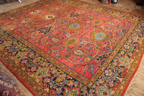322 X 389CM ANTIQUE ZIEGLER MAHAL CARPET - ADDITIONAL PHOTO 11