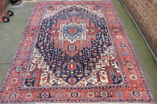 350 X 483cm Antique Karadja Serapi Carpet
