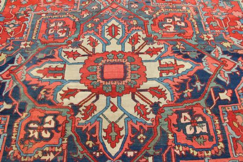 407 X 480CM OVERSIZE ANTIQUE KARADJA CARPET - ADDITIONAL PHOTO 2