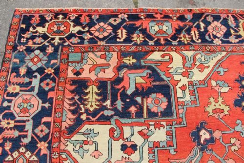 407 X 480CM OVERSIZE ANTIQUE KARADJA CARPET - ADDITIONAL PHOTO 4