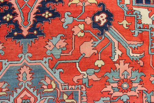 407 X 480CM OVERSIZE ANTIQUE KARADJA CARPET - ADDITIONAL PHOTO 5