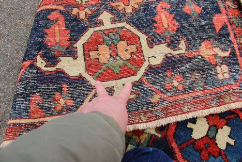 407 X 480CM OVERSIZE ANTIQUE KARADJA CARPET - ADDITIONAL PHOTO 11