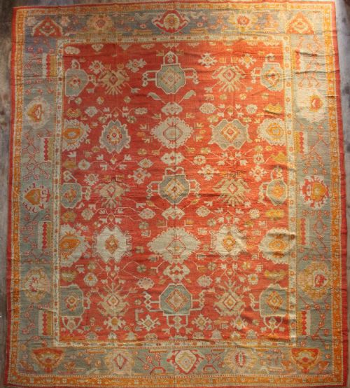 306 X 371cm Antique Oushak or Ushak Carpet
