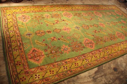 221 X 448CM ANTIQUE USHAK OR OUSHAK CARPET - ADDITIONAL PHOTO 4