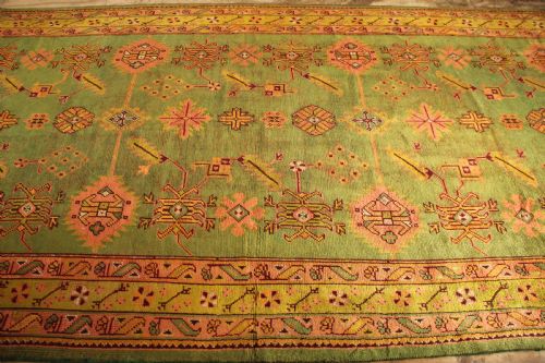 221 X 448CM ANTIQUE USHAK OR OUSHAK CARPET - ADDITIONAL PHOTO 8