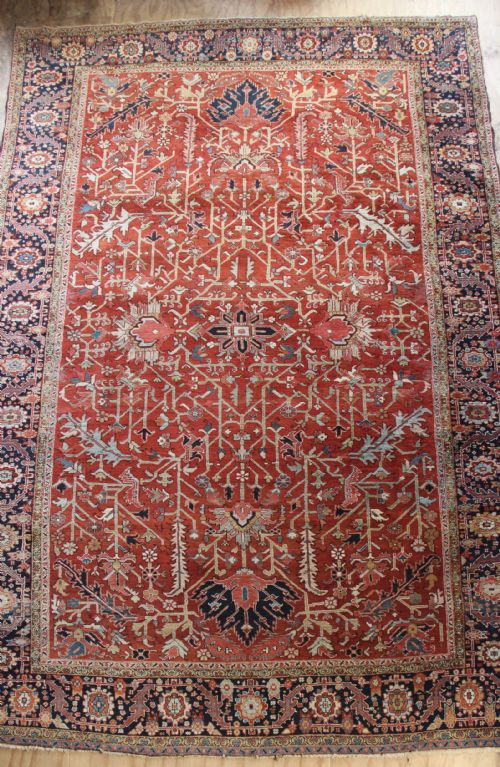 290 X 444cm Antique Fine Heriz Carpet