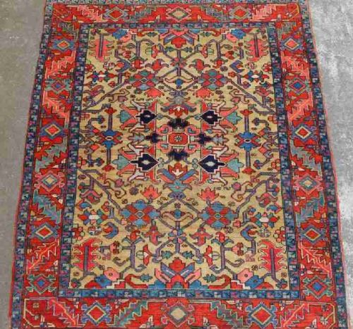 164 X 200cm Small Antique Heriz Carpet
