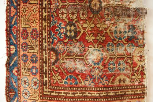76 X 169CM EARLY 19TH CENTURY KHOTAN RUG FRAGMENT - ADDITIONAL PHOTO 2