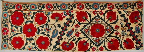 31 X 92cm Early Nurata Suzani Embroidery