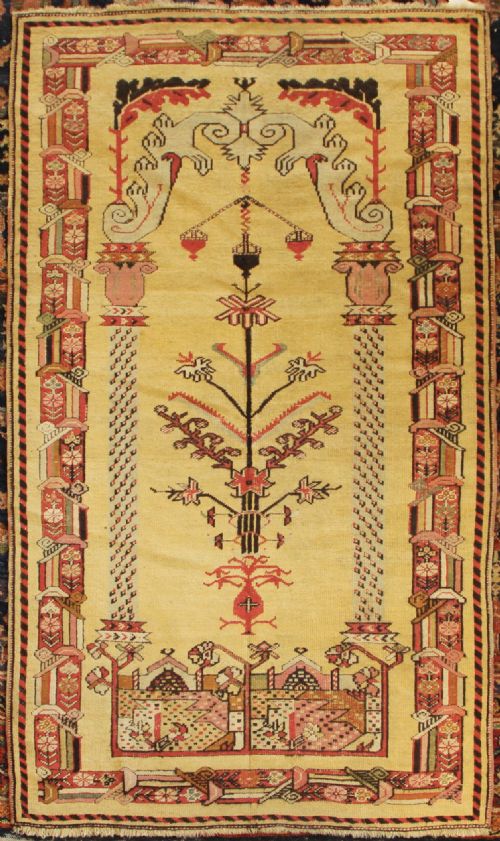 112 X 191cm Antique Kirsehir Prayer Rug
