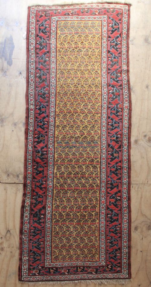 119 X 328cm Antique Kurdish Bidjar Runner