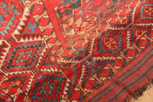 229 X 318CM ANTIQUE ERSARI BESHIR MAIN CARPET - ADDITIONAL PHOTO 9