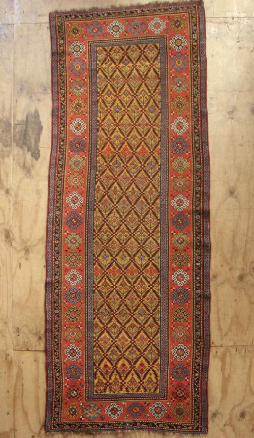 121 X 314cm Antique Genje Caucasian Runner