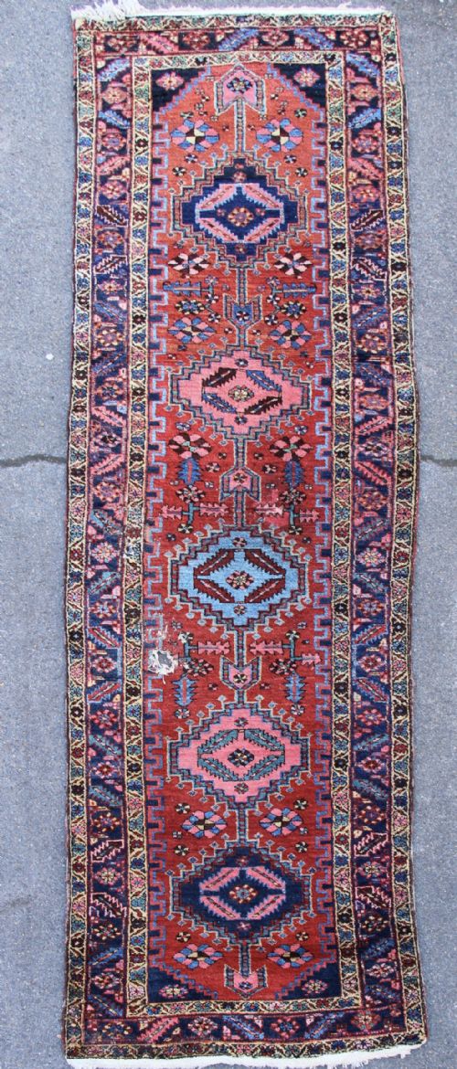 102 X 340cm Antique Heriz Runner