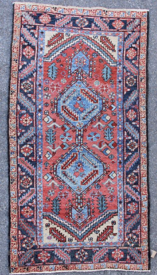 96 X 182cm Antique Heriz Rug