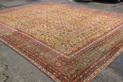 453 X 565CM ANTIQUE GOLDEN FIELD FEREGHAN CARPET - ADDITIONAL PHOTO 12
